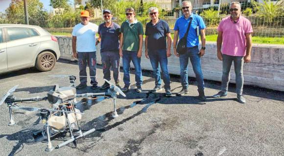 Ψεκάστηκε με drone ο Κλαδισός, στο πλαίσιο του προγράμματος καταπολέμησης των κουνουπιών